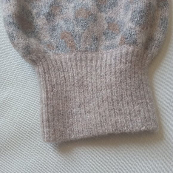 Abercrombie and Fitch Leopard Print Tight Knit Pullover Sweater Women's X-Large - Picture 7 of 12